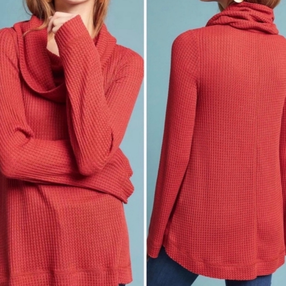 Anthropologie Meadow Rue Waffle Knit Tunic XS